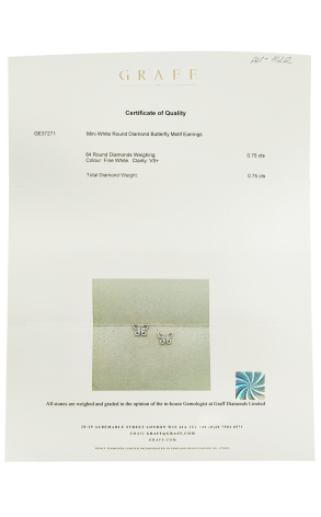 Серьги GRAFF Butterfly Silhouette Diamond Mini Stud GE1574 (36383) №2