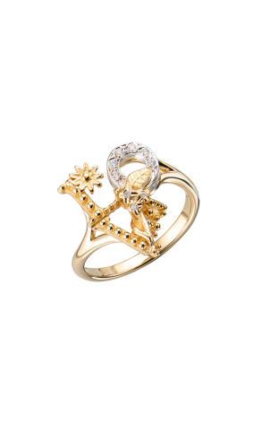Кольцо Carrera y Carrera Love Yellow & White Gold & Diamonds DA 13753 030101 (43432)