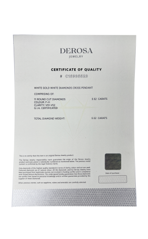 Крест DeRosa Cross Large Model 5.52 сt F-H/VS1-VS2 C15935523 (37836) №2