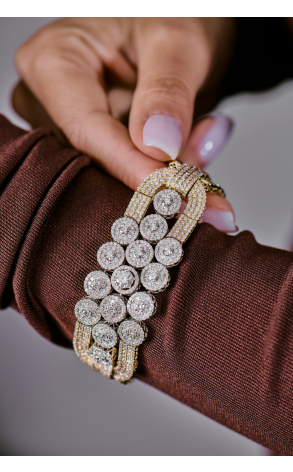 Браслет  15,0 ct Round Cut Diamonds & Yellow Gold (40814) №5