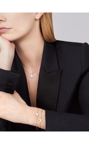 Пусеты Van Cleef & Arpels Sweet Butterflies Yellow Gold Mother-of-pearl VCARN5JM00 (41226) №2