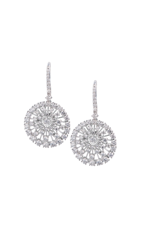 Серьги RalfDiamonds 3,90 ct Round Cut Diamonds & Platinum Snowflakes (38850)