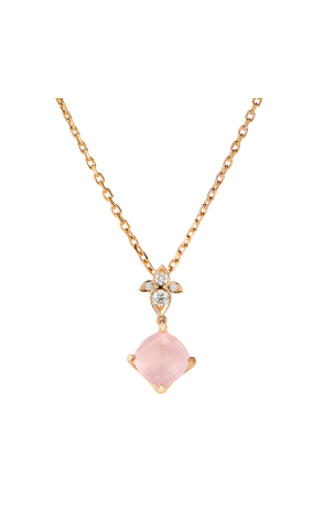 Подвеска Cartier Indian Mysteries Lotus Quartz & Rose Gold & Diamond (41404)