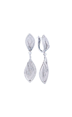 Серьги RalfDiamonds 4,20 ct Round Cut Diamonds White Gold Petals RDE (42328)