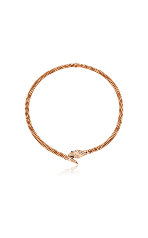 Колье Bvlgari Serpenti Collier Rose Gold set with pavé diamonds & black onyx (SIZE 38) 361720 (44014)