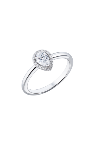 Кольцо Alrosa Diamonds 0,31 ct D/VS1 Pearl Cut Diamond White Gold 0P339211S (40962)