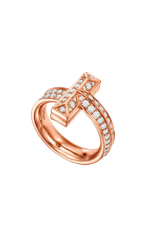 Кольцо Tiffany & Co T1 Rose Gold & Diamonds (SIZE 51) 68169763 (40762)