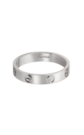 Кольцо Cartier Love wedding band white gold (SIZE 54) B4085154 (37513)