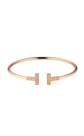 Браслет Tiffany & Co T Wire in Rose Gold with Diamonds 60010767 (36650)