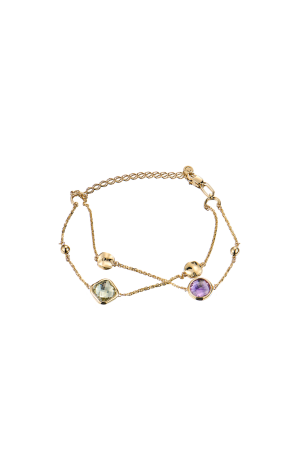 Браслет Бронницкий ювелир САНТОРИНИ Yellow Gold & Amethyst (43375)
