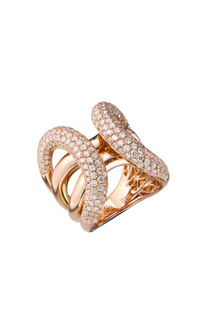 Кольцо  2,96 ct Round Cut Diamonds & Rose Gold (43014)