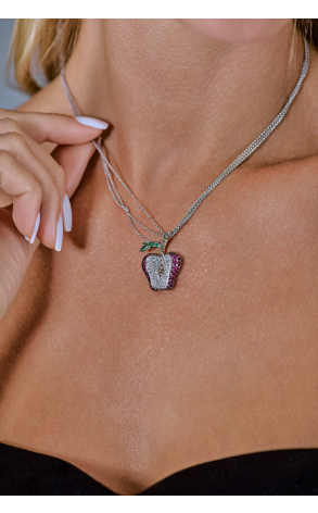 Подвеска RalfDiamonds Fruit Collection Apple White Gold & Diamonds & Ruby (39359) №3