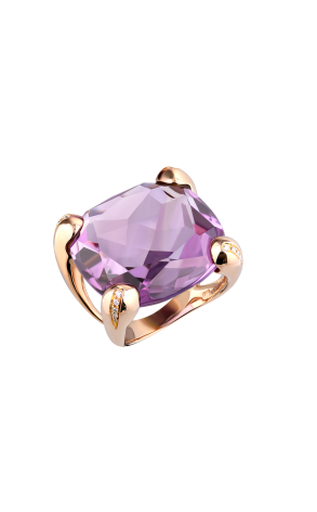 Кольцо Gavello Materia Rose Gold 56,0 ct Amethyst & Diamonds (38232)