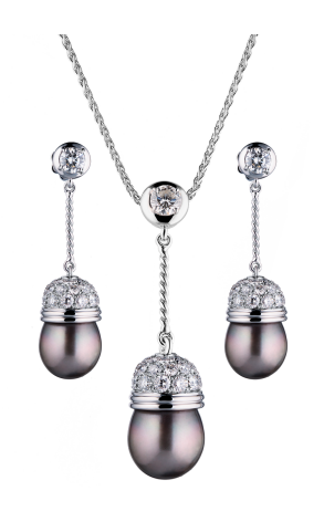 Комплект Picchiotti Black South Sea Pearl & Diamonds (37889)