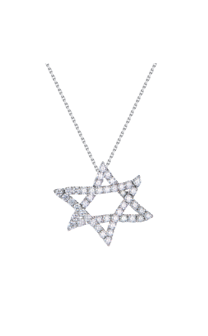 Подвеска  Star of David White Gold & Diamond (43346)