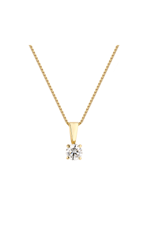 Подвеска  0,50 ct G/VS1 Round Brilliant & Yellow Gold (40769)