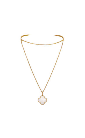 Колье Van Cleef & Arpels Magic Alhambra Long Necklace 1 Motif Yellow Gold Mother-of-pearl VCARO49L00 (39922)