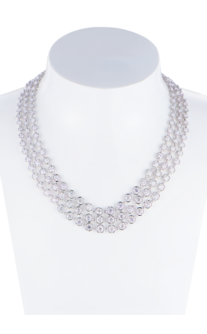 Комплект  в стиле Van Cleef & Arpels Palmyre 31,08 ct Round Cut Diamonds & White Gold (42079) №4