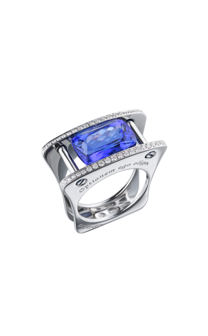 Кольцо Scavia Jewels 9,10 ct Strong Violetish Blue Natural Tanzanite & White Gold (40858)