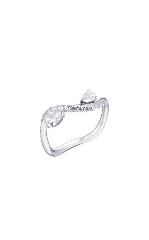 Кольцо Alrosa Diamonds Lethe Pear & Round Cut Diamonds & White Gold Ring 0M721211 (39806)