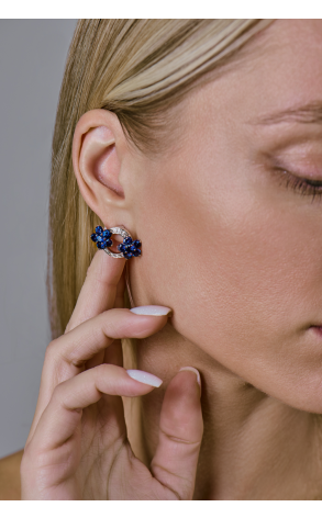 Серьги GRAFF SAPPHIRE FLOWER CLUSTER (40434) №3