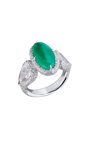 Кольцо  3,90 ct Oval Emerald & 5.22 ct Diamonds (38998)