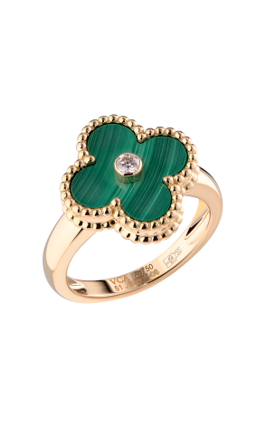 Кольцо Van Cleef & Arpels Vintage Alhambra Malachite VCARO3QM00 (36272)