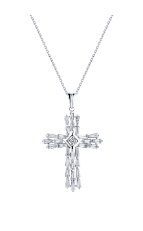 Крест  2.30 ct Baguette & Round Brilliant Cross (37399)