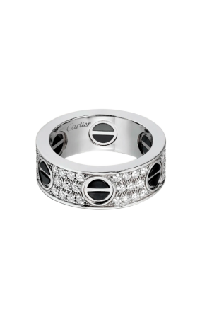 Кольцо Cartier Love Diamond-Paved Ceramic CRB4207653 (37377) №2