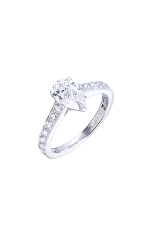 Кольцо GRAFF 1,02 ct G/VS2 Pearshape Diamond Flame GR (37758)