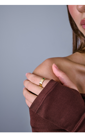 Кольцо Gucci Icon Yellow Gold & 4 Colored Stones & Hammered Finish (40974) №3