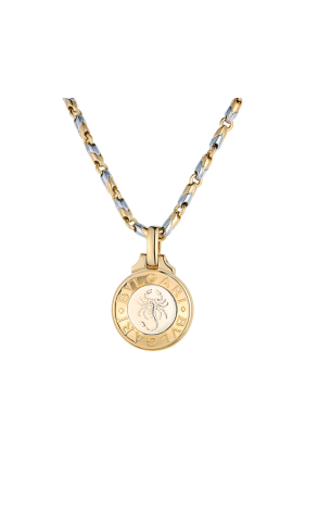 Подвеска Bvlgari Vintage Cancer Zodiac in Yellow Gold and Stainless Steel (42485)