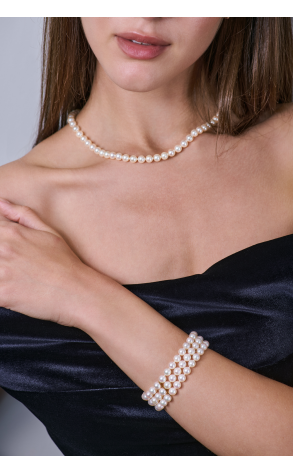 Браслет Mikimoto Classic Akoya 3 Row Bracelet (40499) №3