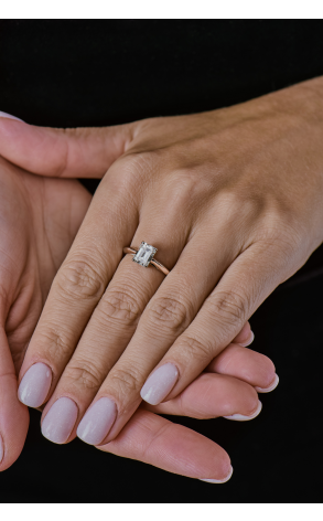 Кольцо Tiffany & Co 1,41 ct H/VS1 Emerald Cut Brilliant Platinum (40791) №3