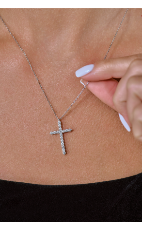 Крест Mercury Classic Cross 0,78 ct in White Gold MP14371/WG/CR0.70 (39468) №3