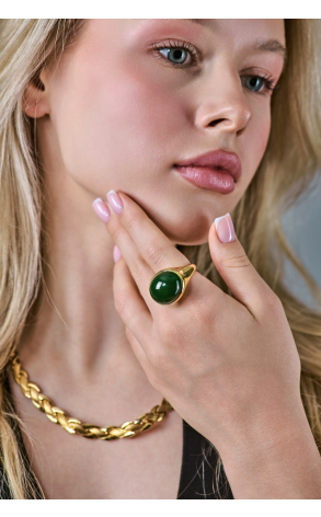 Кольцо Tiffany & Co Elsa Peretti Green Jade Cabochon 60126933 (40597) №2