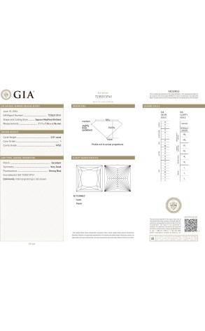 Кольцо Parure Atelier 2,01 ct I/VVS2 Square Cut Diamond (41323) №2