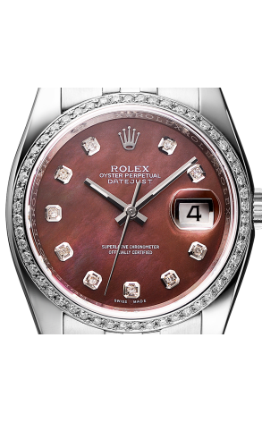 Часы Rolex Datejust 36mm Pearl Diamond Dial Custom 116200 (35724) №4