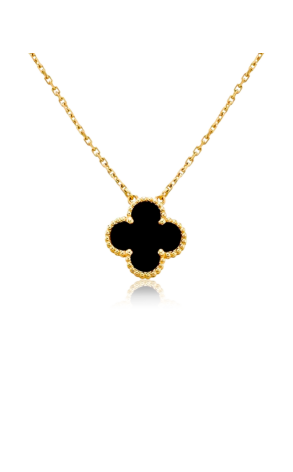 Подвеска Van Cleef & Arpels Vintage Alhambra Yellow Gold Onyx VCARA45800 (43018)