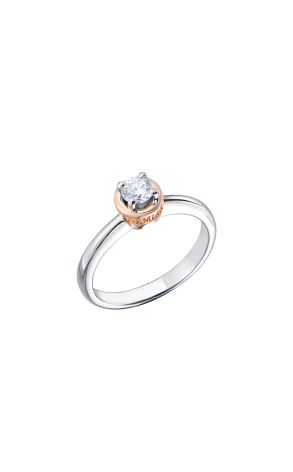 Кольцо Damiani Solitaire Engagement 0,22 ct White & Rose Gold (42184)