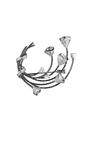 Брошь  3.20 ct Black & White Diamonds (37474)