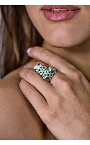 Кольцо Stenzhorn Frog White Gold & Diamonds & Tsavorites (42659) №2