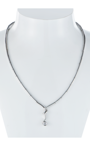 Колье  White Gold 0,35 ct Round Cut Diamond (43452)