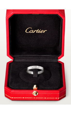 Кольцо Cartier Love wedding band white gold (SIZE 54) B4085154 (37513) №3