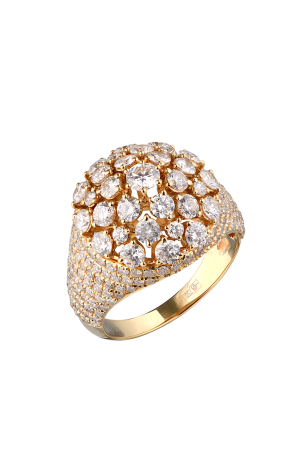 Кольцо  3,50 ct G/SI1 Round Diamonds Yellow Gold (37579)