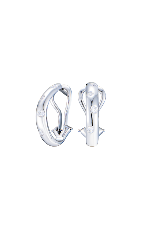 Серьги Tiffany & Co Etoile Platinum & Diamond Hoop Earrings (42134)