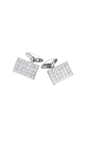Запонки  5,40 ct Princess Cut Diamonds White Go (42811)