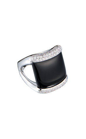 Кольцо Gavello White Gold & Onyx & Diamonds (41425)