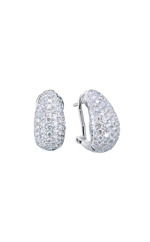 Серьги  Round Cut Diamonds & White Gold (41781)