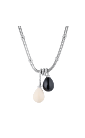 Колье  Piece Unique White Gold & Diamonds & Onyx (41289)